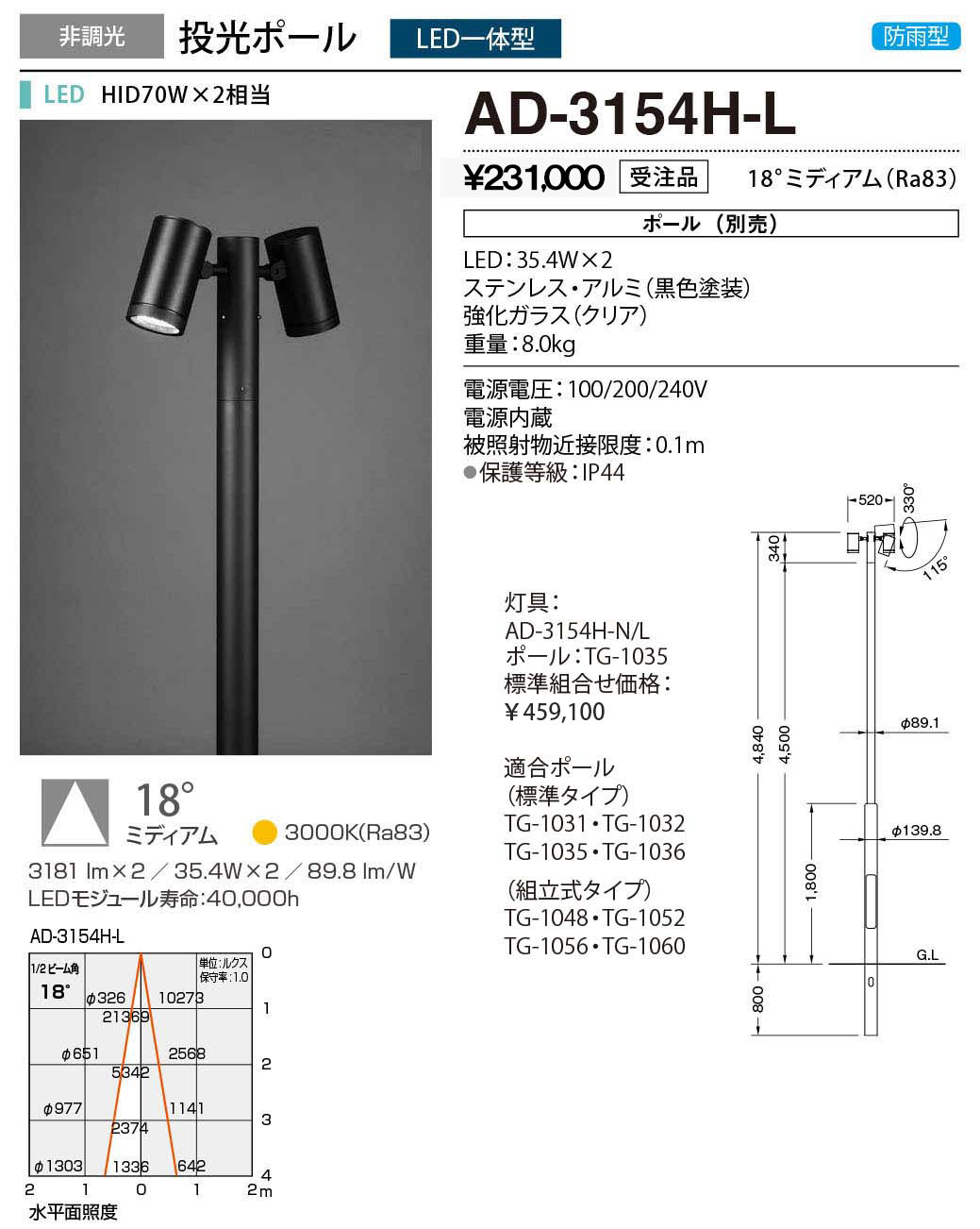 山田照明 山田照明(YAMADA) AD-3173-L エクステリア ブラケットライト 非調光 LED一体型 電球色 半周タイプ 半埋込 防雨型  ダークシルバー [♪] ブラケットライト、壁掛け灯