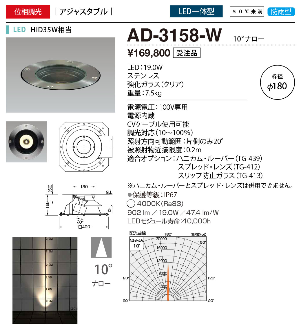AD-2426-L 山田照明 ポールライト LED（電球色） - 1